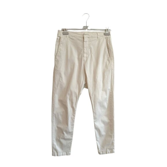 Nili Lotan Paris Drop Crotch Cropped Pants,  Size 2,  Off White/Cream - Picture 1 of 15